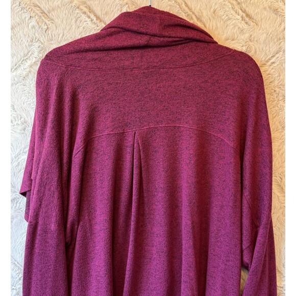 Chelsea & Theodore Sweater Top 1X Womens Marled Cowl Neck Knit Purple - Picture 5 of 9